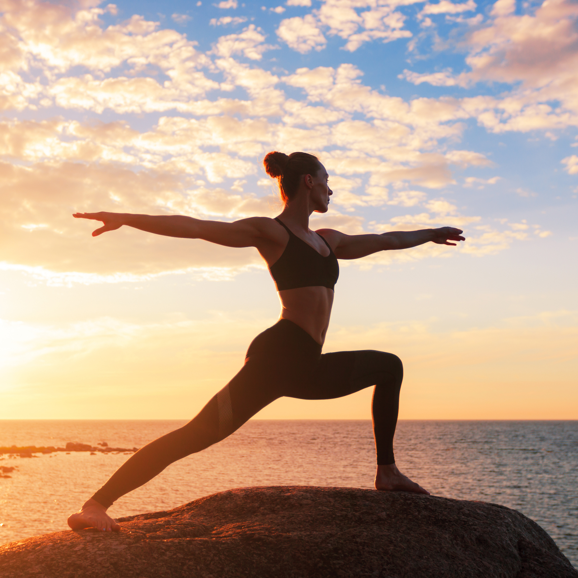 Person stretching with Harmony Timer